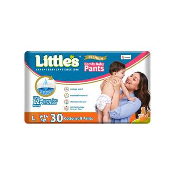 Little's Premium Baby Diaper Pants, L, 9-14 kg